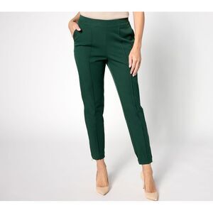 Maya J Women's Petite Pants 16P Pintuck Green A628063